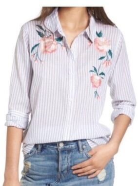 Rails Striped Button-Up Shirt